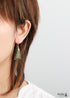 Boho Earrings, Dangle Earrings, Blue and Green Trapezoid
